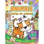 Animale. Carte de colorat cu peste 50 abtibilduri