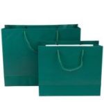Pungă cadou orizontală uni - verde, 31 x 26 x 12 cm