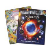 Set Atlasul lumii pentru copii si Atlasul universului pentru copii