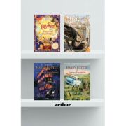 Pachet Harry Potter (Almanah Vrăjitoresc, Camera Secretelor, Prizonierul din Azkaban, Pocalul de Foc - edițiile ilustrate)