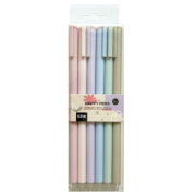 Set 6 pixuri culori pastel. Happy Pens