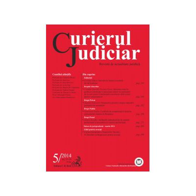 Curierul Judiciar, Nr. 5/2014